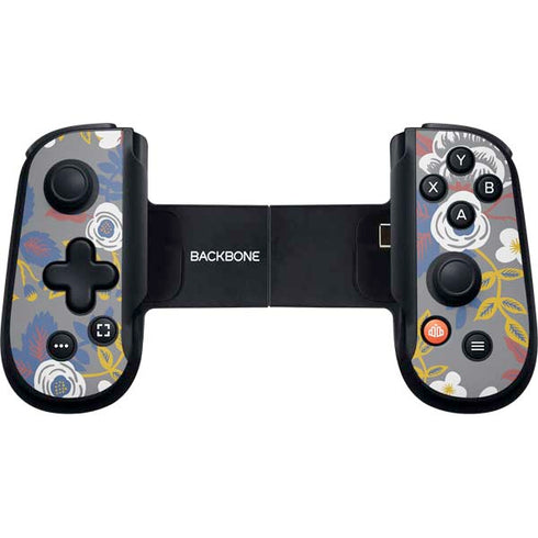Autumn Grey Floral Backbone One for iPhone Game Controller Skin